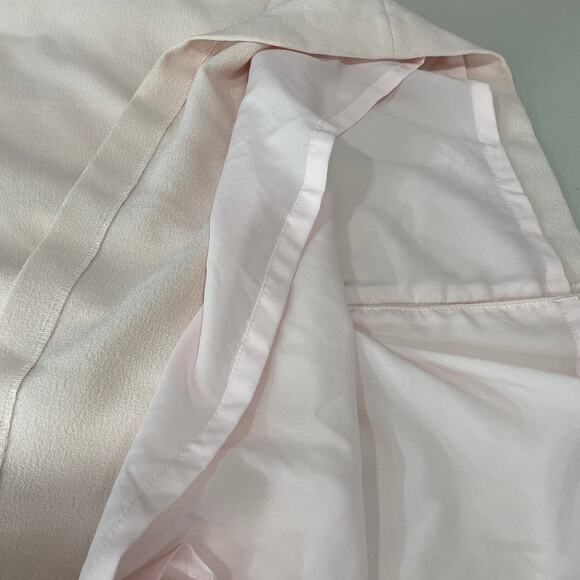 Karl Lagerfeld Paris Pink Sleeveless Navy Lace Trim Classic Career Shift Dress L - Picture 7 of 13